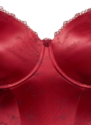 Body Viola Karminrot von ULLA Dessous, Cut Out, Ausschnitt