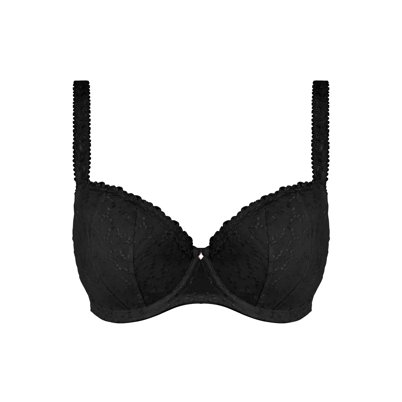 Halbschalen - BH mit Bügel „Ana Schwarz" von FANTASIE Lingerie, 6703, Cut Out, Vorderansicht