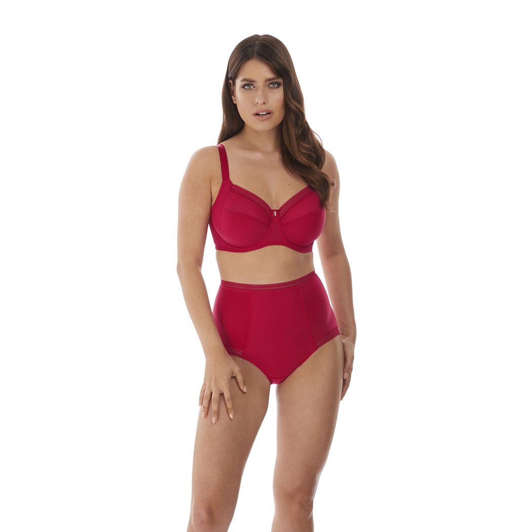 Hoher Taillenslip, Fusion Rot von FANTASIE Lingerie, FL3098+FL3091, Vorderansicht