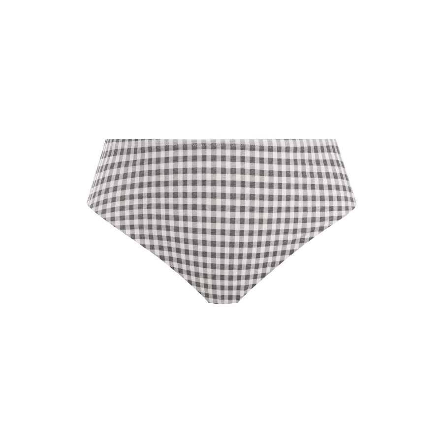 Bikini Slip mit hohem Beinausschnitt Checkmate in Grey Marl von ELOMI-ES800372 Cut Out Vorderansicht