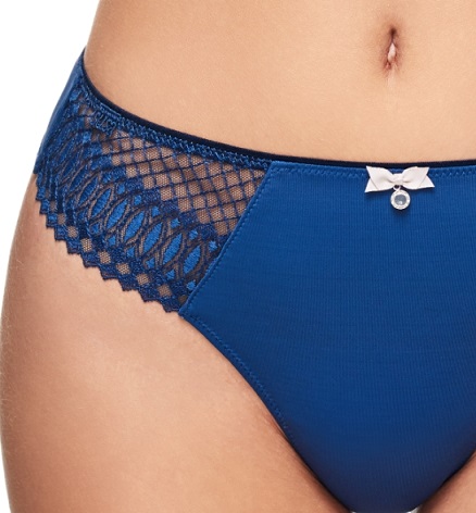 String, Santorin in Saphir von Susa Lingerie, 669, Detail, Vorderansicht