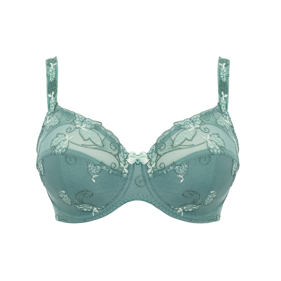 BH mit Bügel Carla in Jade von ULLA Dessous 2125 Cut Out Vorderansicht