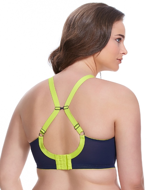 Sport - BH mit Bügel, Energise, Navy von ELOMI Lingerie, Rückansicht, Racerback