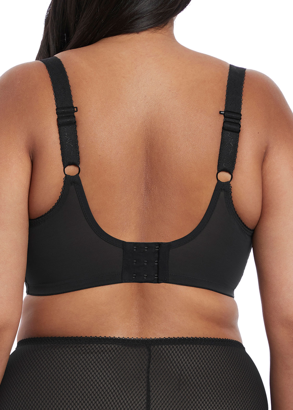 Plunge Stretch BH mit Bügel Charley in Schwarz von ELOMI Lingerie EL4382 Rückansicht