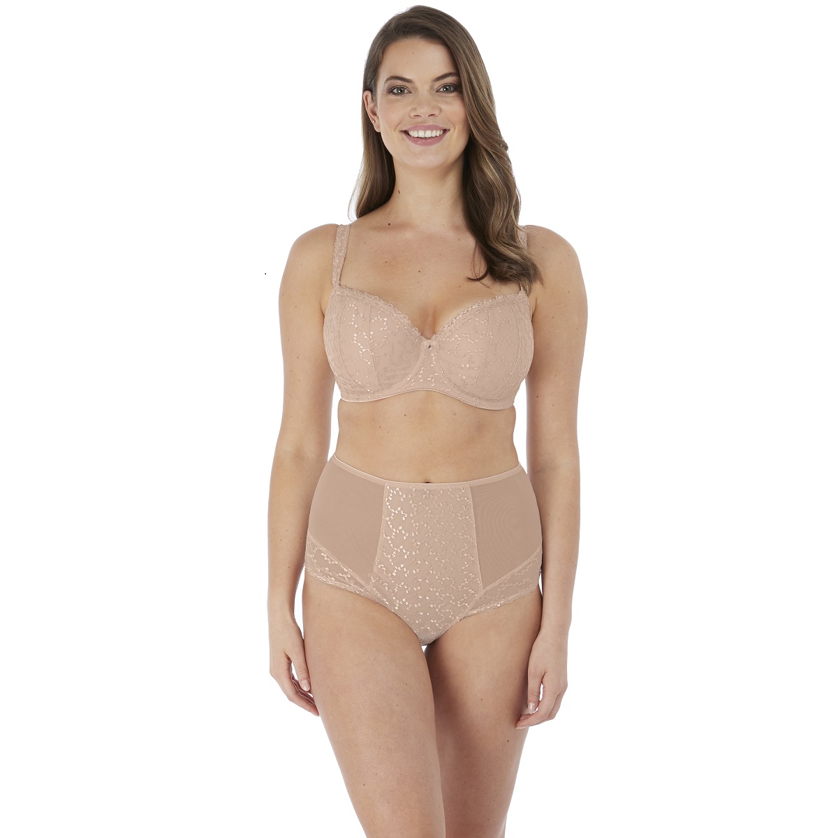 Hoher Taillenslip „Ana" in "Natural Beige“ von FANTASIE Lingerie, 6708, Kombination, Vorderansicht