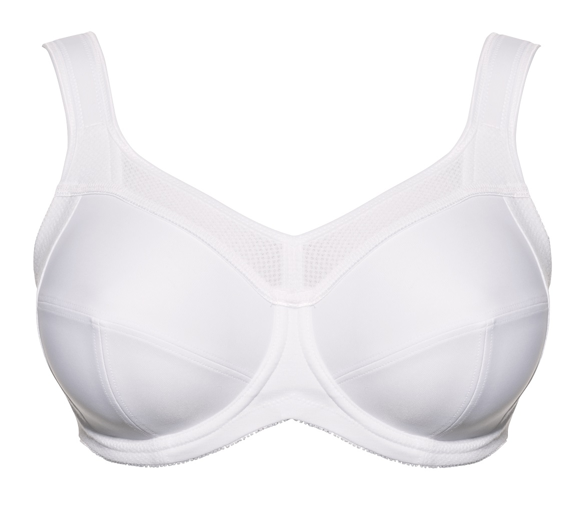 Sport-BH mit Bügel Kate in Weiß von Ulla Dessous 6024 Cut Out Vorderansicht
