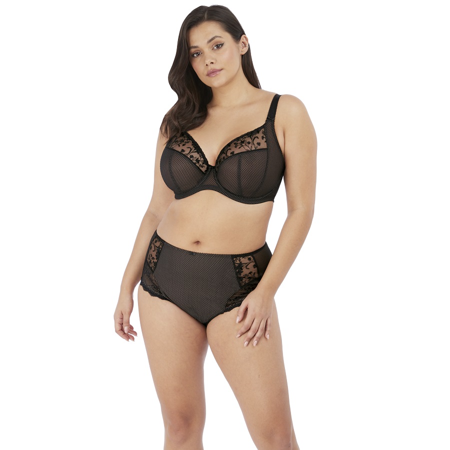 Plunge BH mit Bügel Charley in Jet von ELOMI Lingerie EL4380 Kombination Vorderansicht