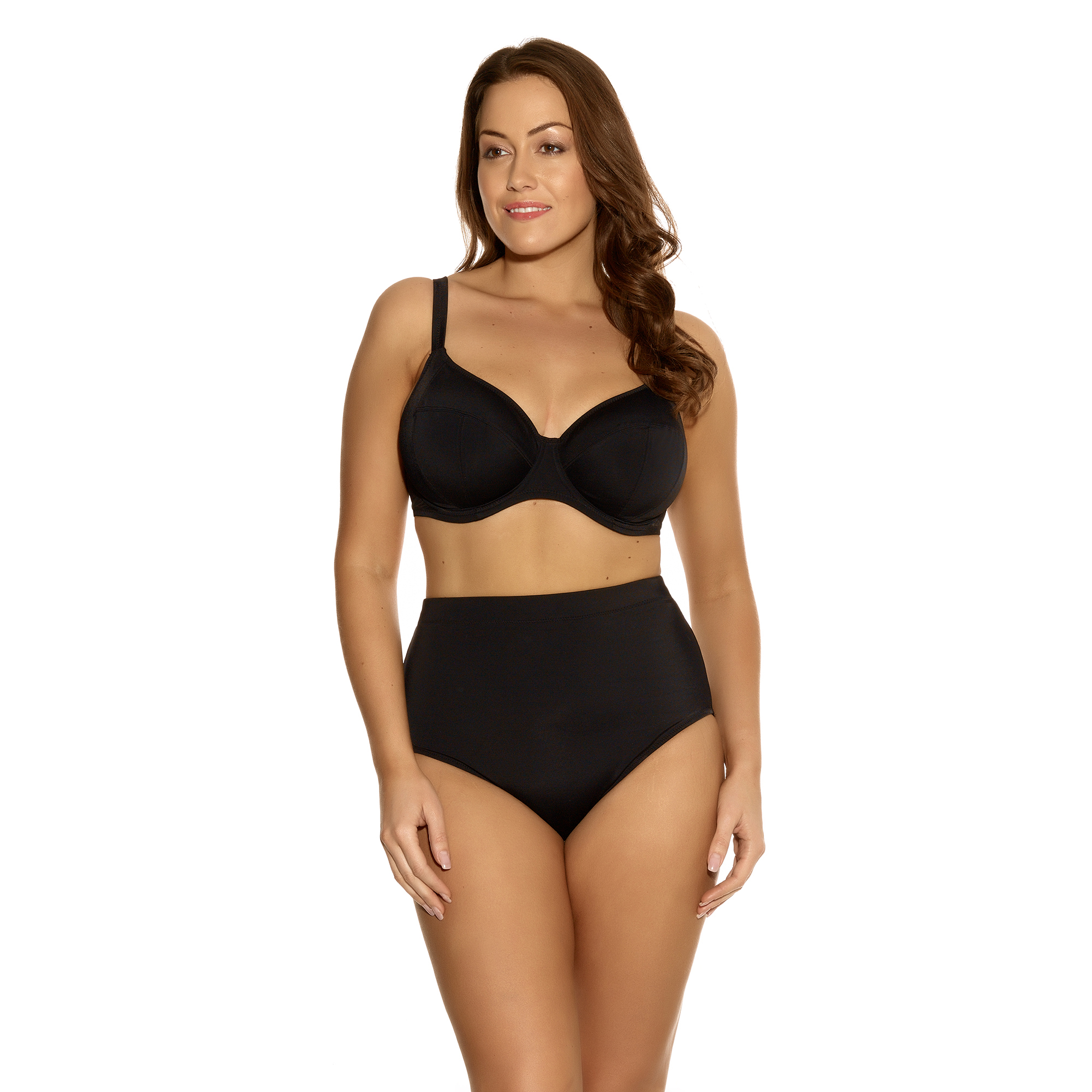Bikini-BH mit Bügel, Essential Schwarz von ELOMI Swim, Kombi, Vorderansicht