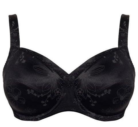 BH mit Bügel und Blende, Viola in Schwarz, von ULLA Dessous, Cut Out