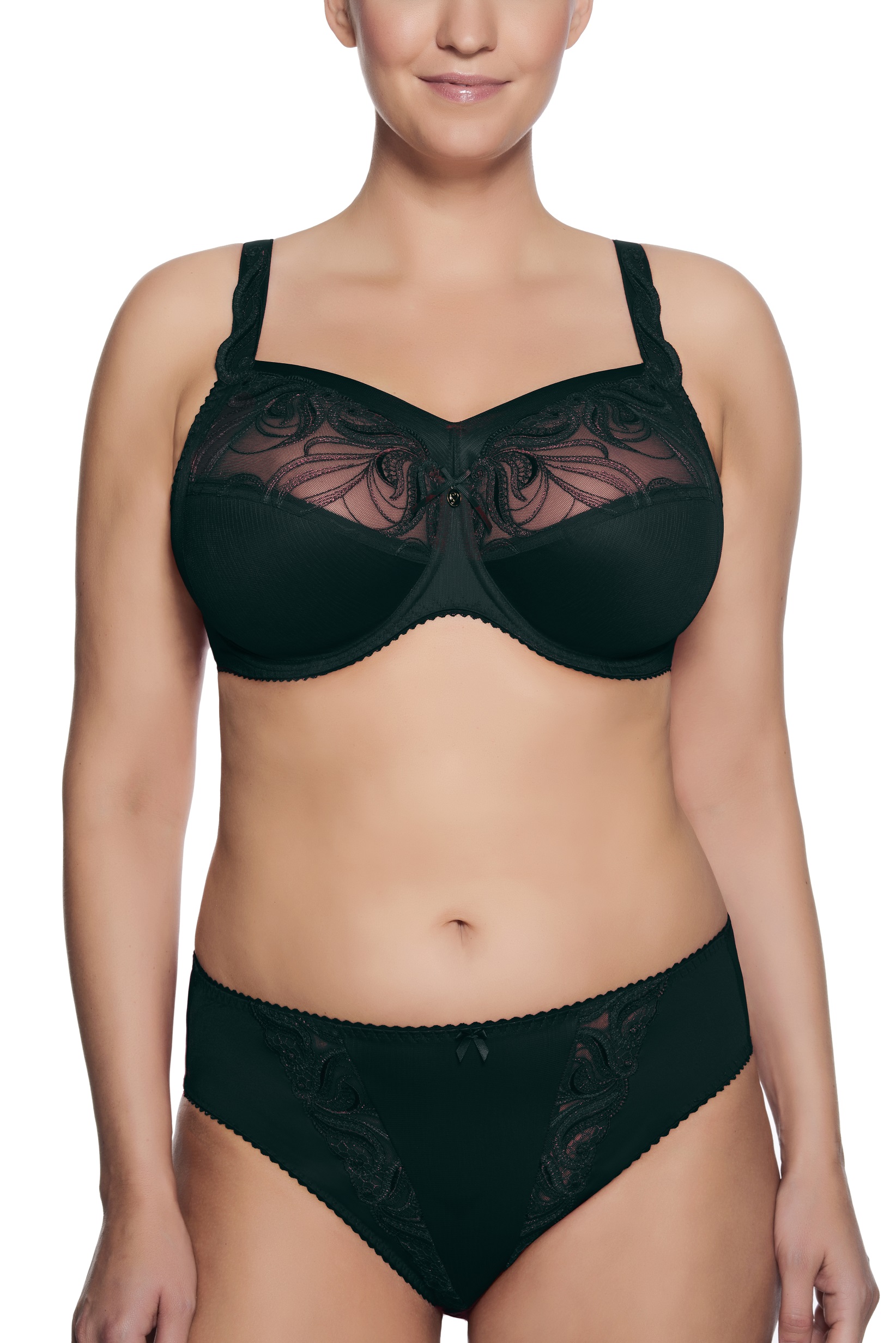 Slip, Carmen, Schwarz, von ULLA Dessous, Kombination, Vorderansicht