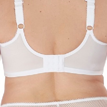 Plunge Stretch BH mit Bügel Charley in Weiß von ELOMI Lingerie EL4382 Detail