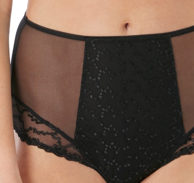 Hoher Taillenslip „Ana" in "Schwarz“ von FANTASIE Lingerie, 6708, Detail, Vorderansicht
