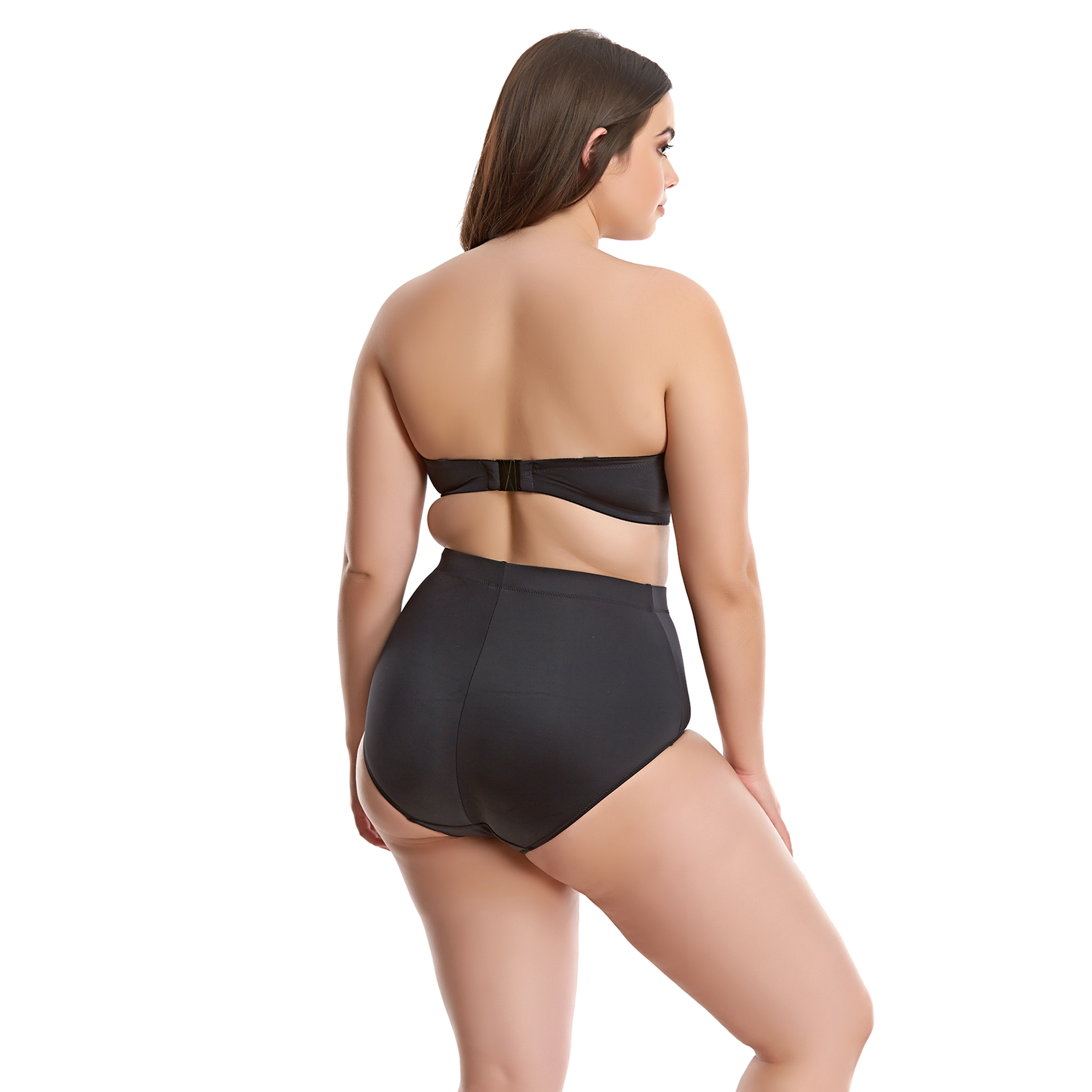 Bikini Slip Essentials in Schwarz von ELOMI Swimwear ES7600 Kombi Rückansicht