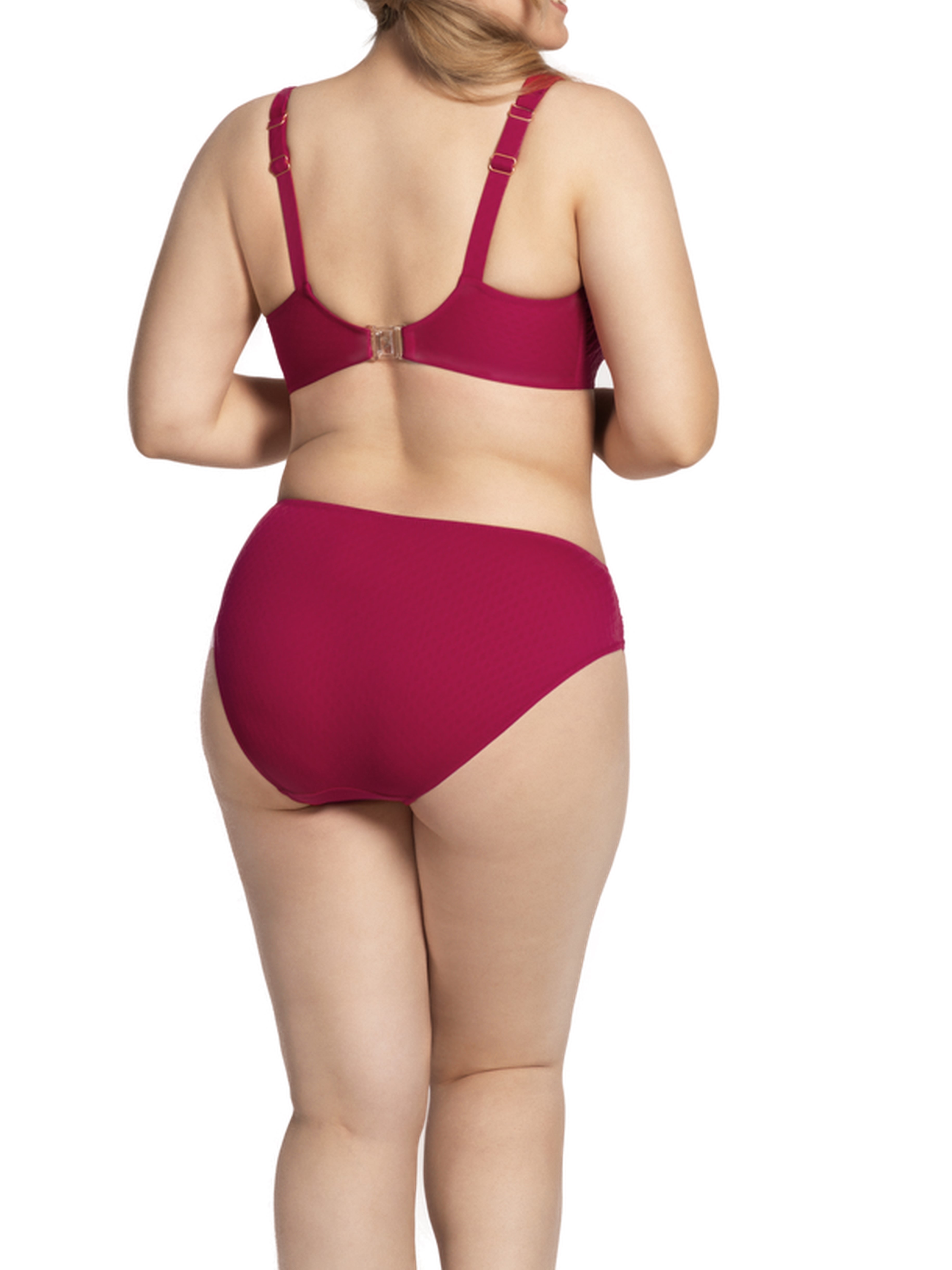 Bikini Slip St. Tropez in Brombeer von Ulla Dessous 9133 Rückansicht