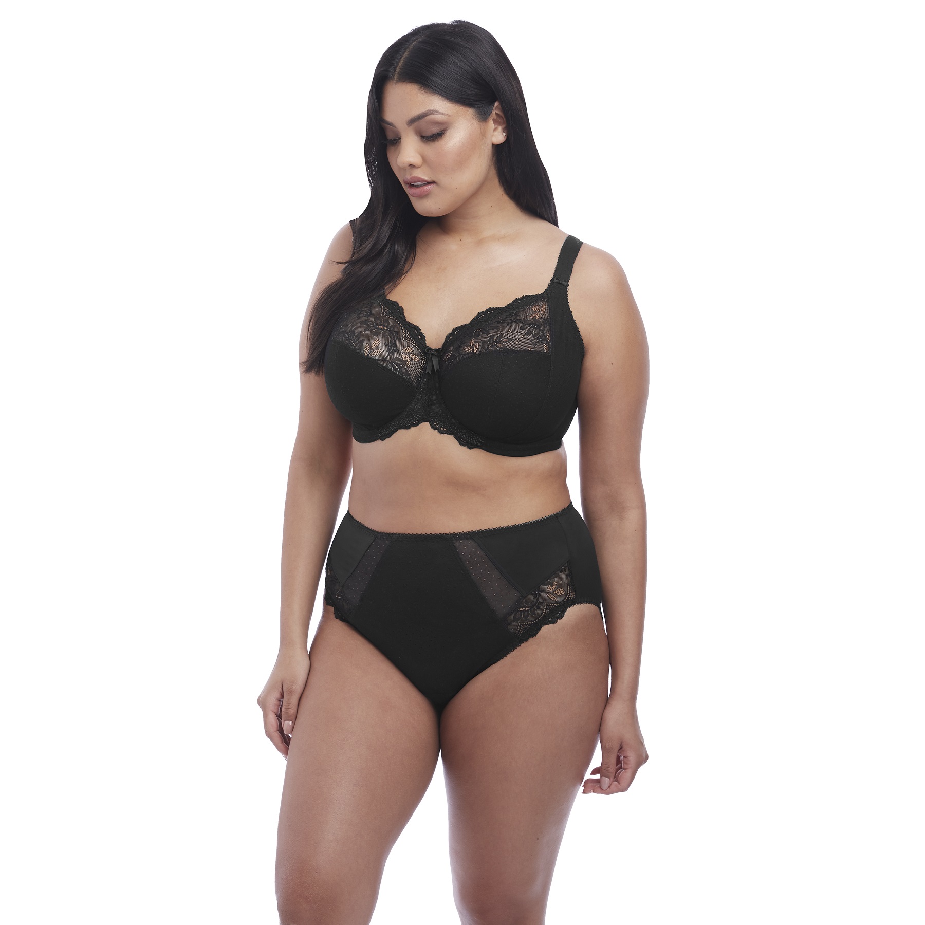 Slip, Meredith, Schwarz, von ELOMI Lingerie, EL4445,, Kombination, Vorderseite