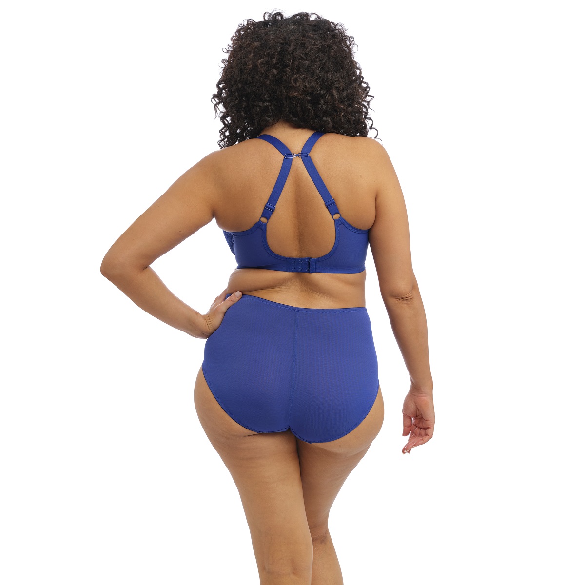Breiter Slip "Brianna" in "Lapis" von Elomi EL8085 + Halbschalen BH Rückseite Racerback