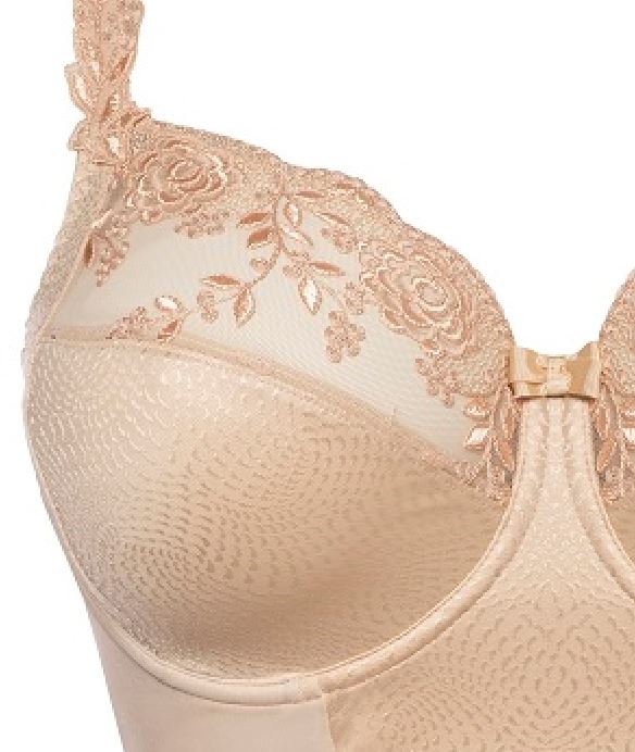 Body mit Bügel, Ella, Biskuit von ULLA Dessous, 3673, Ausschnitt