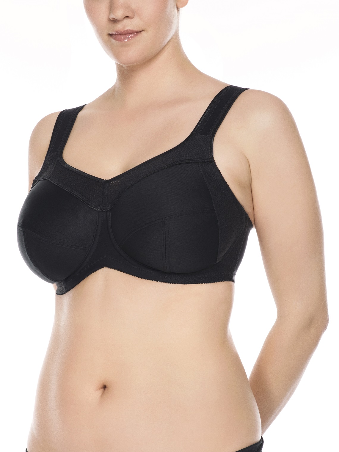 Sport-BH mit Bügel Kate in Schwarz von Ulla Dessous 6024 Vorderansicht