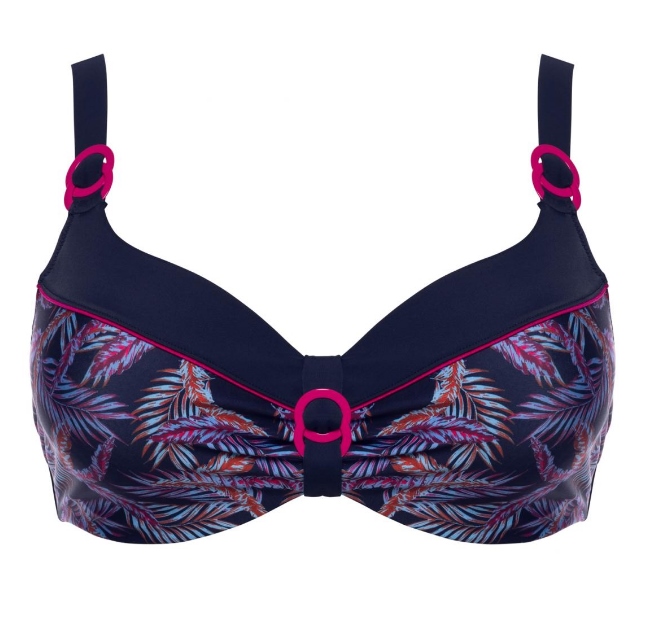 Bikini-Top Nizza, Blau, von ULLA Dessous, Cut Out, Vorderansicht