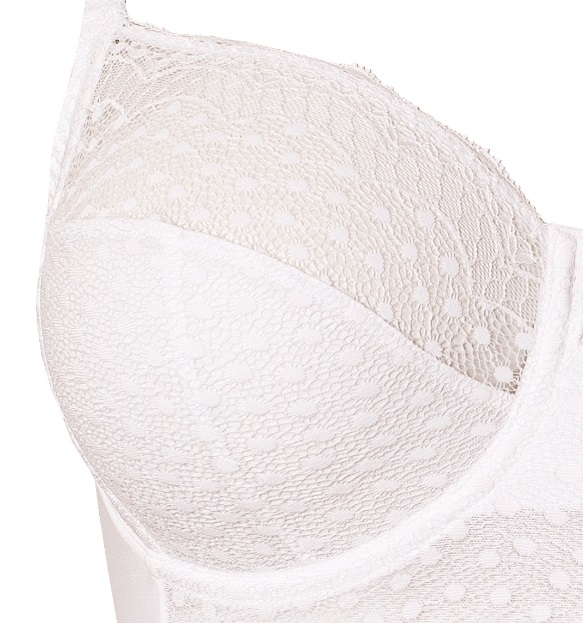 Body mit Bügel Josy in Schwarz von Ulla Lingerie fèminine 6773 Cut Out Detailansicht