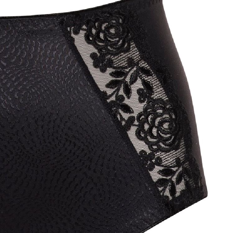 Miederslip, Ella, Schwarz, von ULLA Dessous, 3610, Ausschnitt