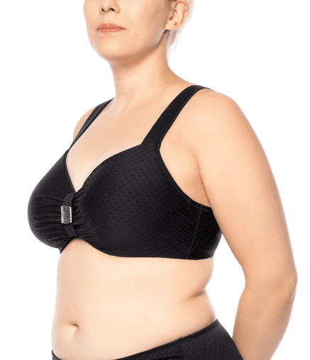 Bikini BH St. Tropez in Schwarz von Ulla Dessous 9122 Seitenansicht