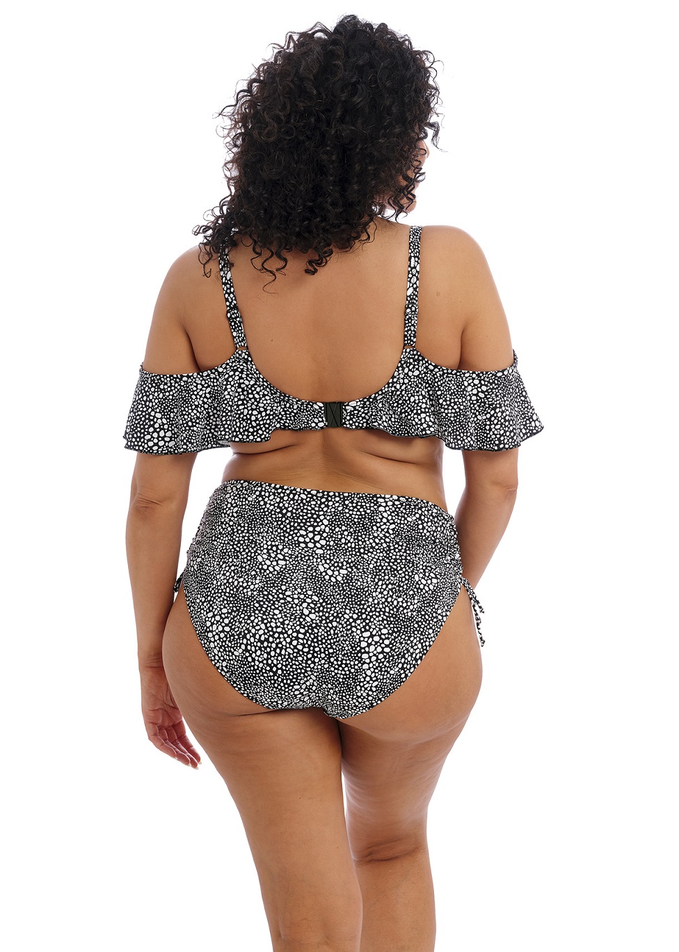 Bikini Top mit Rüschen Pebble Cove in Schwarz von ELOMI Swim ES801106 Kombi Rückansicht
