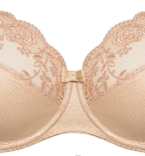 BH mit Bügel, Ella, Biskuit, von ULLA Dessous, Ausschnitt, 3623, Vorderansicht