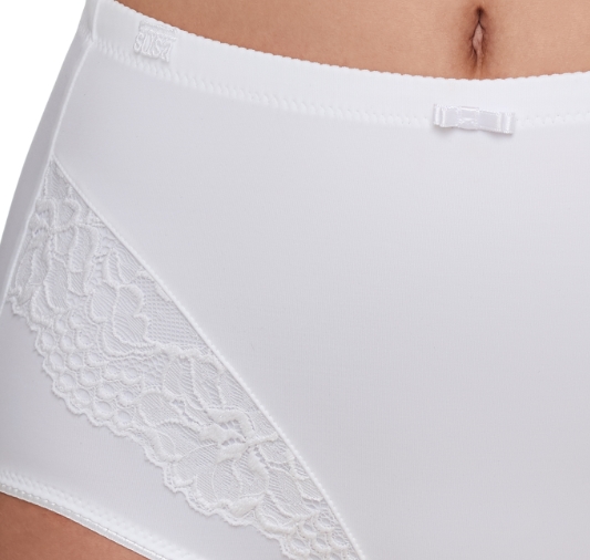 Taillenhoher Miederslip London, Weiß von Susa Lingerie, 631, Detail, Vorderansicht