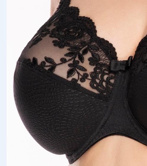 BH mit Bügel, Ella, Schwarz, von ULLA Dessous, 3623, Seitenansicht