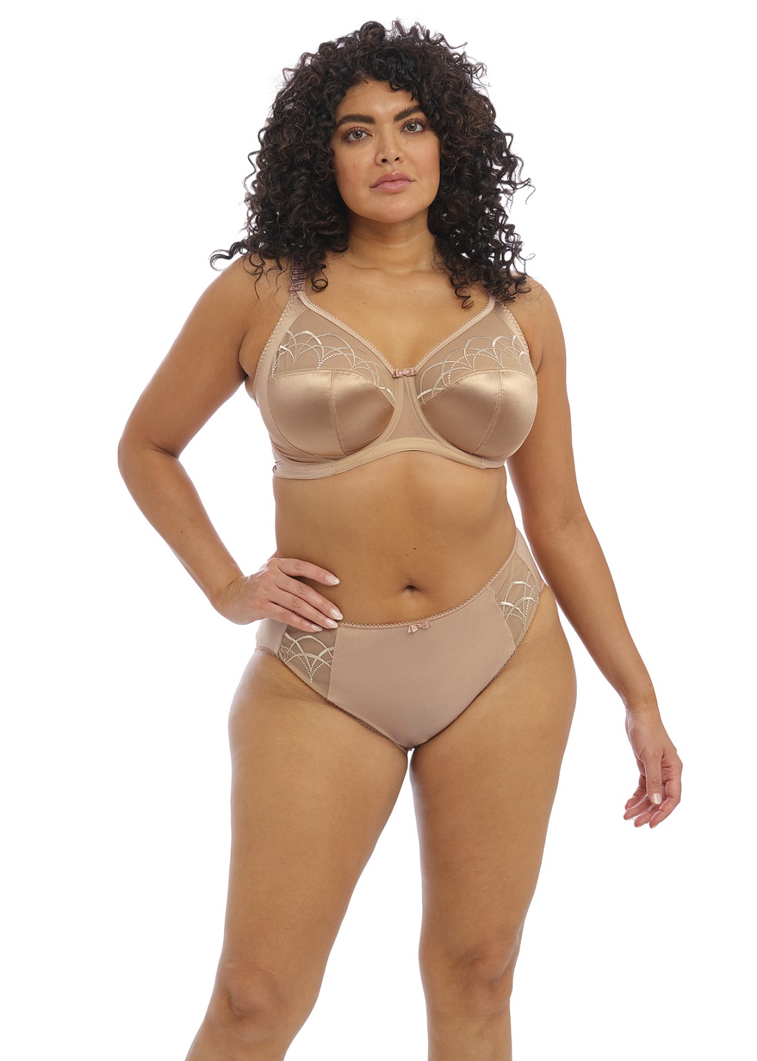 Slip Cate in Hazel von ELOMI Lingerie EL4035 + BH EL4030 Vorderansicht
