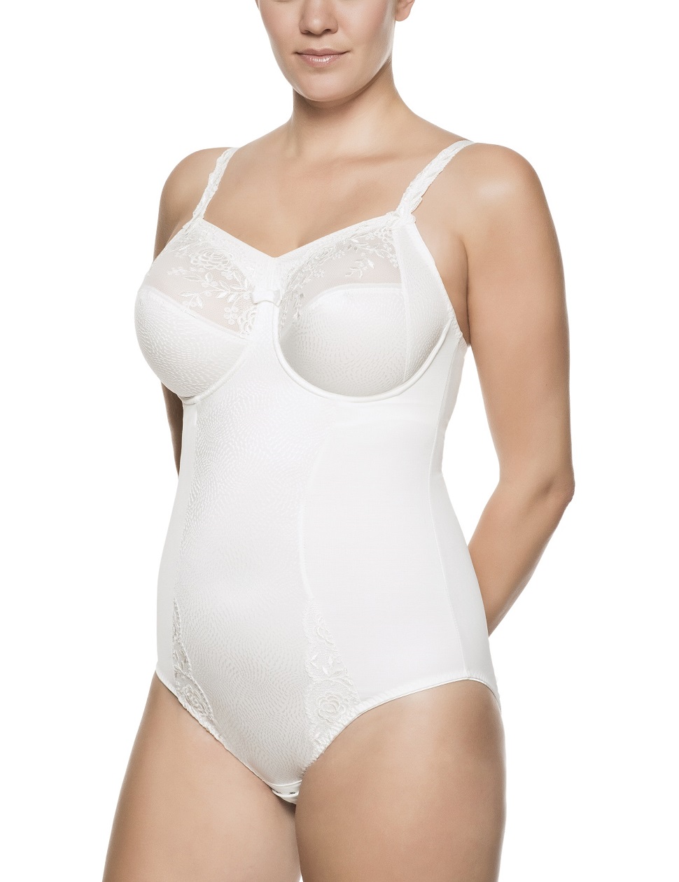 Body mit Bügel und Blende, Ella, Ècru,von ULLA Dessous, 3675, Seitenansicht