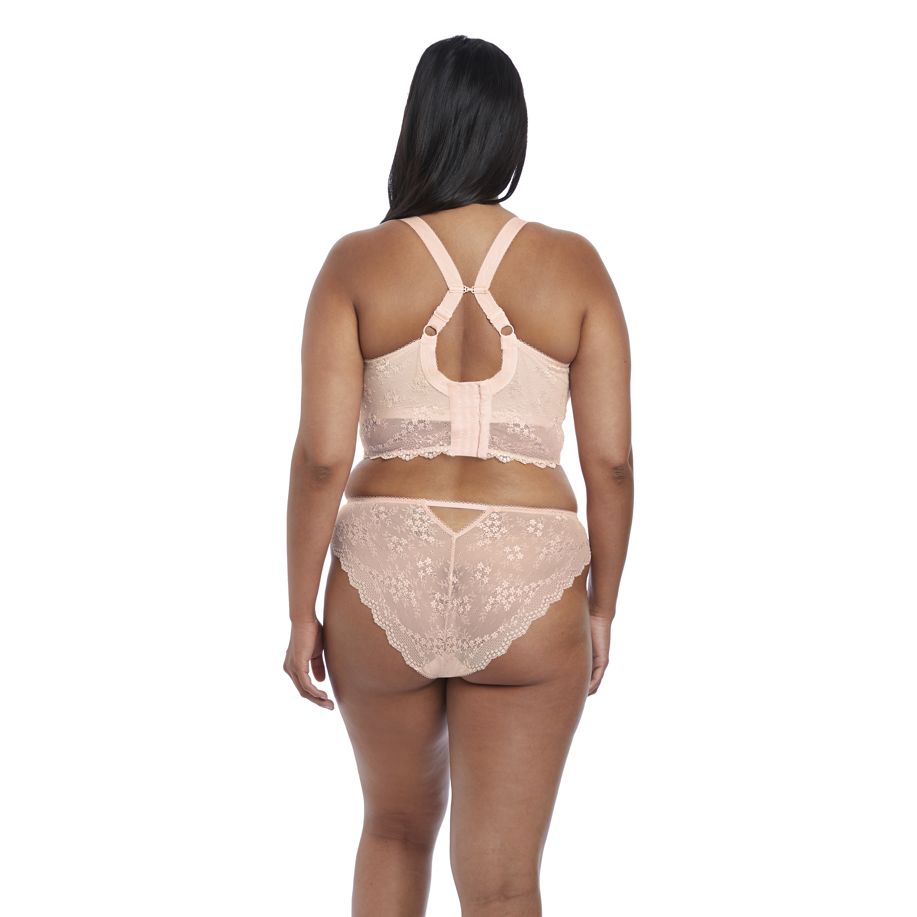 Brazilian Charley in  Ballet Pink von ELOMI Lingerie EL4385 Racerback Rückansicht