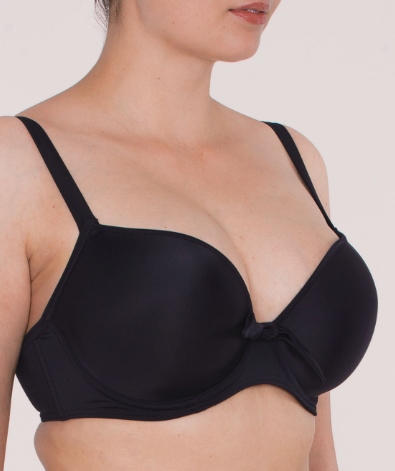 Deco Swim, Schwarz, gemoldetes Bikini Top mit Bügel von FREYA, Detailansicht