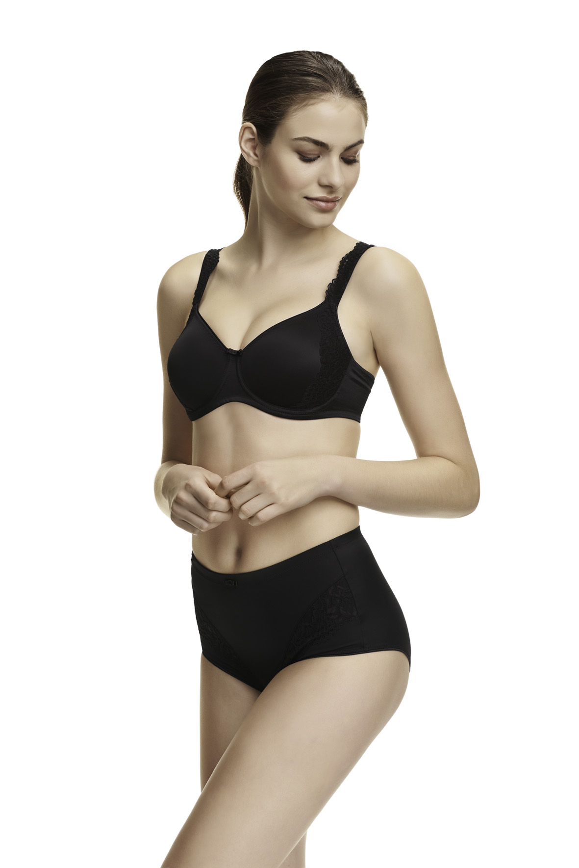 Miederslip London, Schwarz von Susa Lingerie, 631, Kombination,Seitenansic