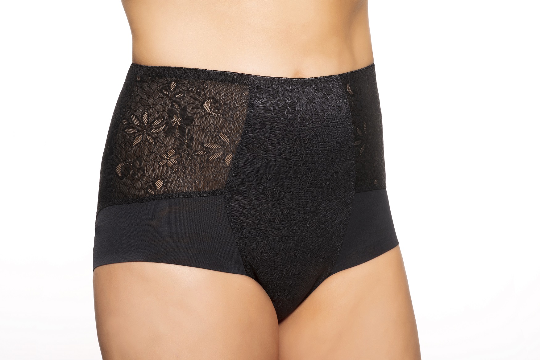 Miederslip, Alice in Schwarz, von ULLA Desous,3810, Seitenansicht