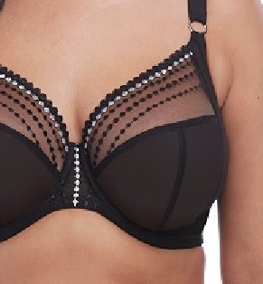 BH mit Bügel, Matilda Schwarz von ELOMI Lingerie, EL8900, Detail, Vorderansicht