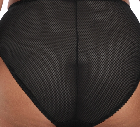 Taillenslip, Charley, Schwarz, von ELOMI Lingerie, EL4386, Detail, Rückansicht