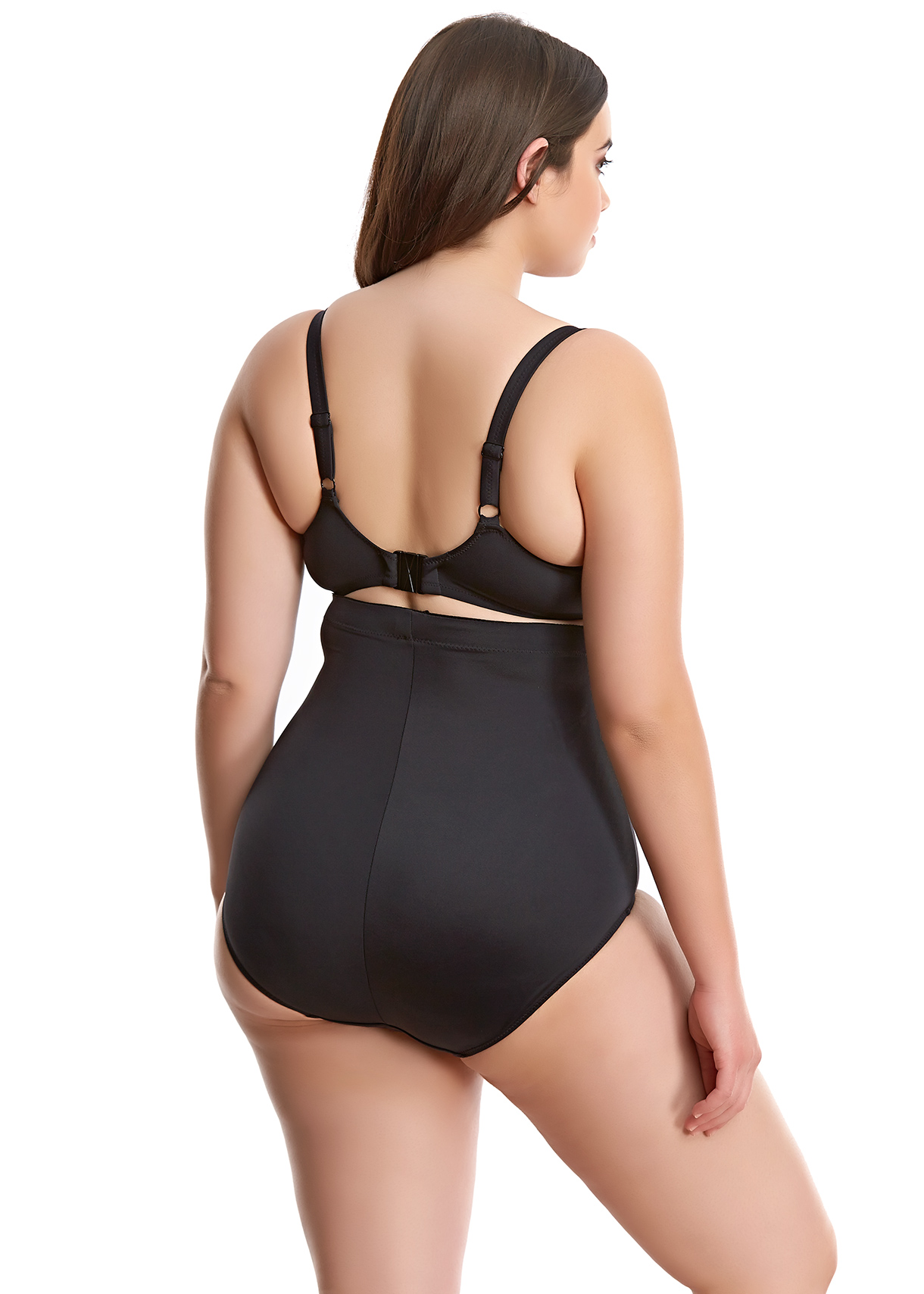 Bikini-BH mit Bügel, Essential Schwarz von ELOMI Swim, Kombi, Rückansicht