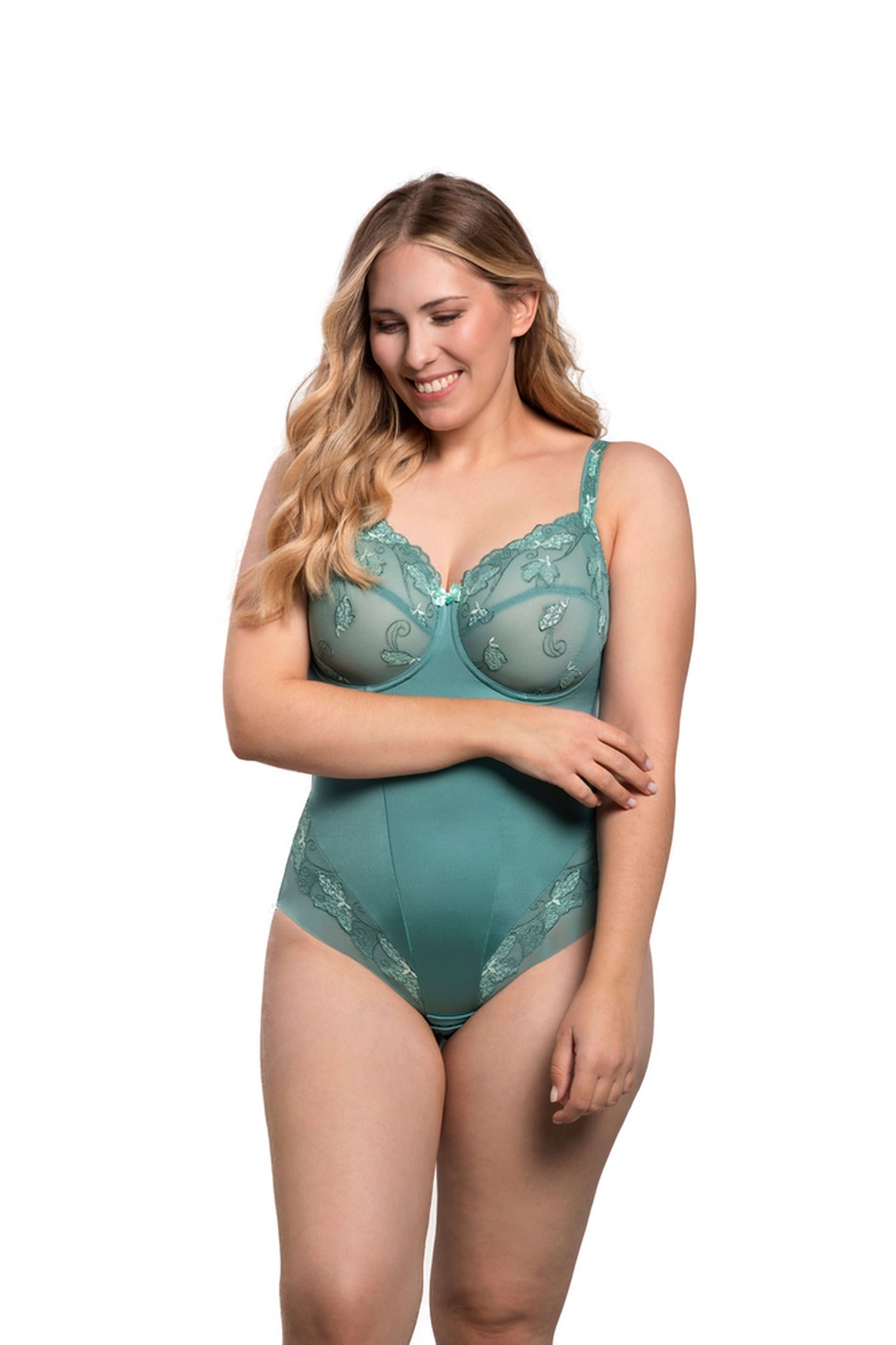 Body Carla in Jade von ULLA Dessous 2173 Vorderansic