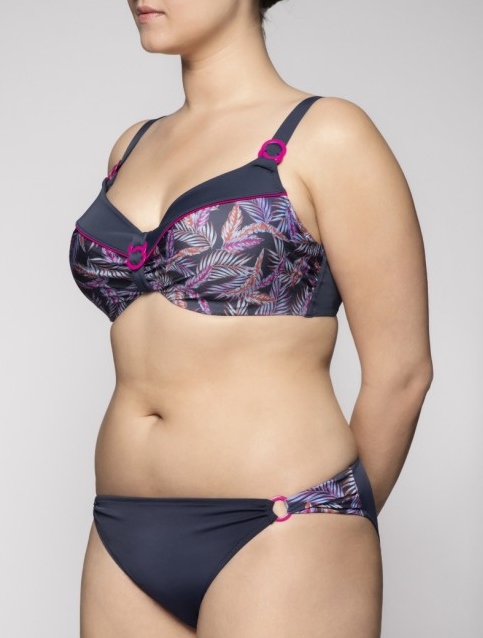 Bikini-Slip Nizza, Blau, von ULLA Dessous, Kombination Vorderansicht