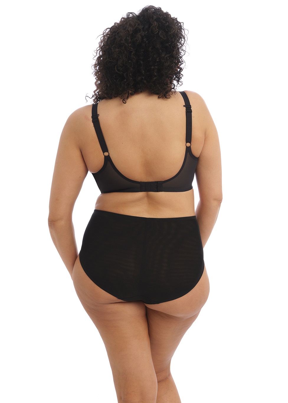 Halbschalen BH mit Bügel "Brianna" in "Schwarz" von Elomi EL8081 und Slip Rückansicht