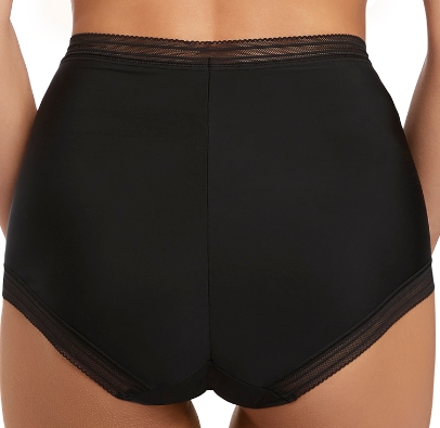 Hoher Taillenslip, Fusion Schwarz von FANTASIE Lingerie, FL3098, Detail, Rückansicht