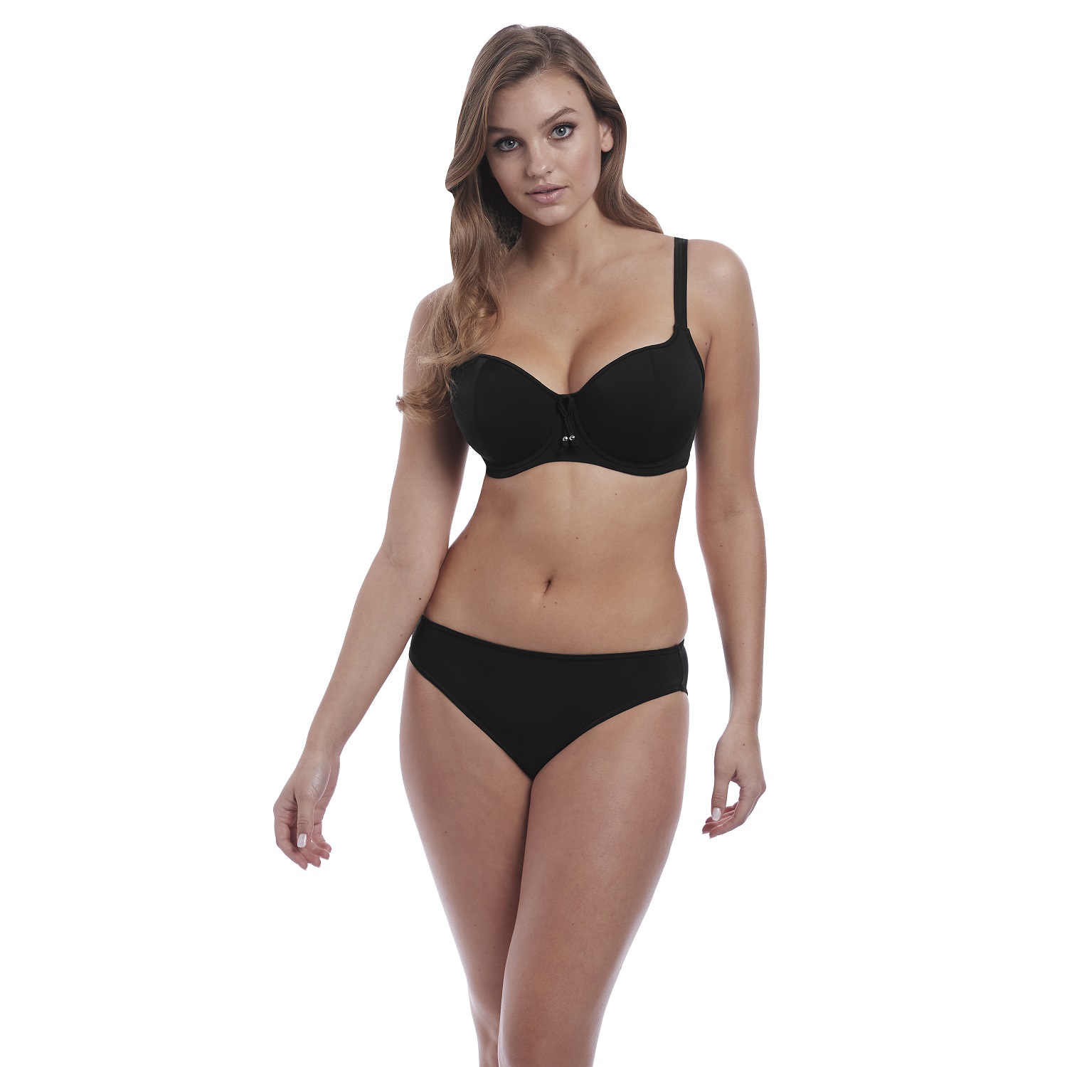 Remix, Schwarz, wattiertes Bikini Top von FREYA, Kombination, Vorderansicht