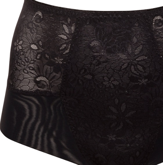 Miederslip, Alice in Schwarz, von ULLA Dessous, 3810, Cut Out, Detail, Vorderansicht
