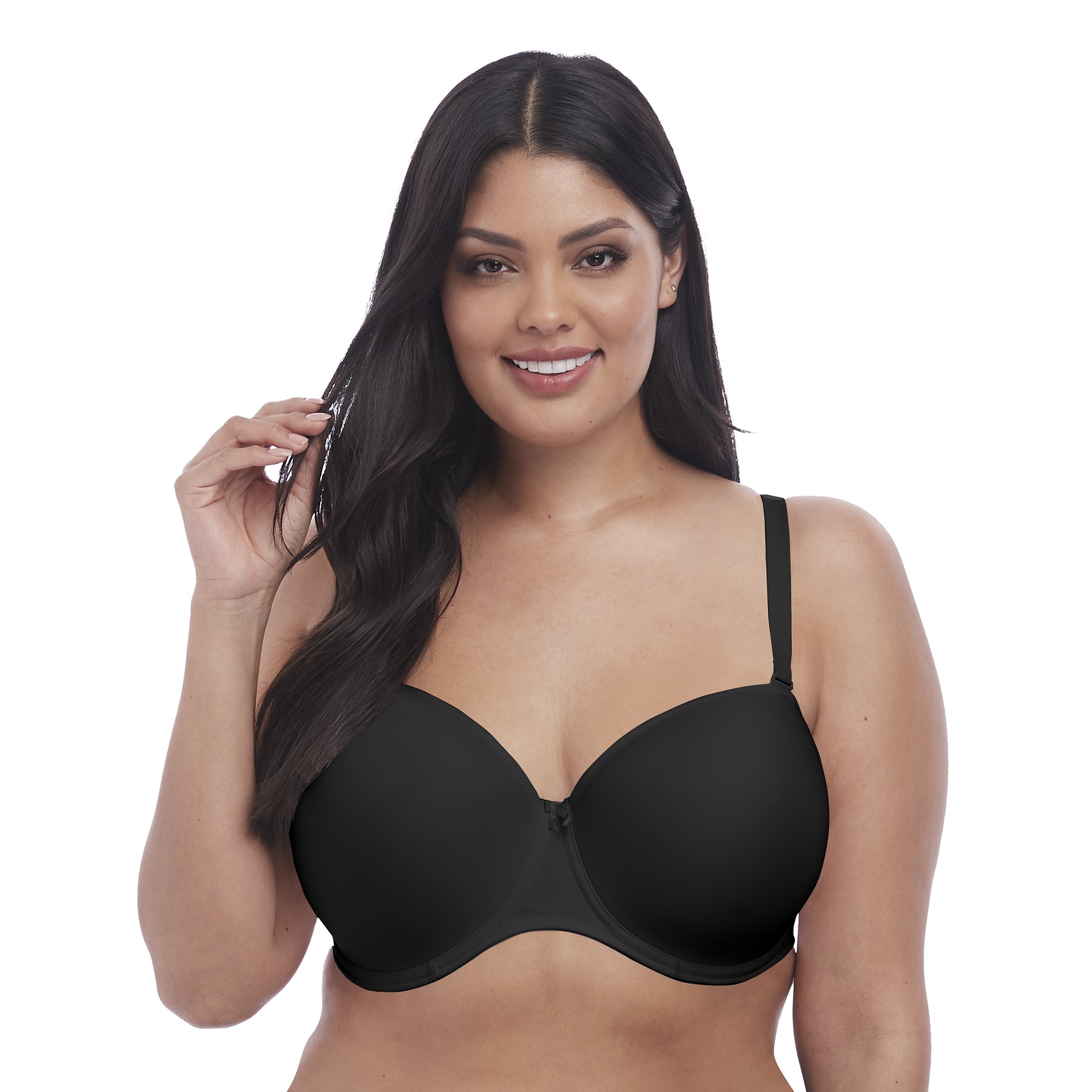BH mit Bügel Smooth in Schwarz von ELOMI Lingerie Art-Nr. EL4300 Träger Vorderansicht