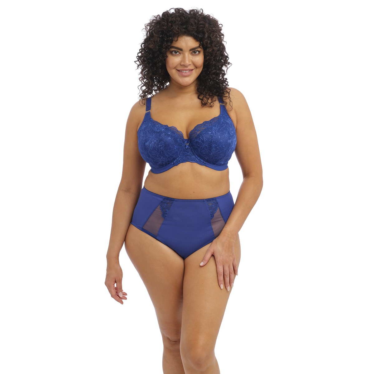 Breiter Slip "Brianna" in "Lapis" von Elomi EL8085 + Halbschalen BH Vorderseite