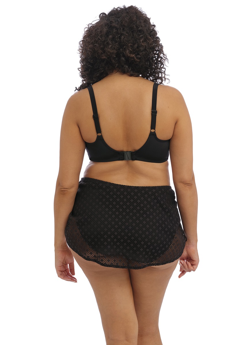 Bikinihose Bazaruto mit Rock in Schwarz von Elomi Swimwear ES800863 Rückansicht