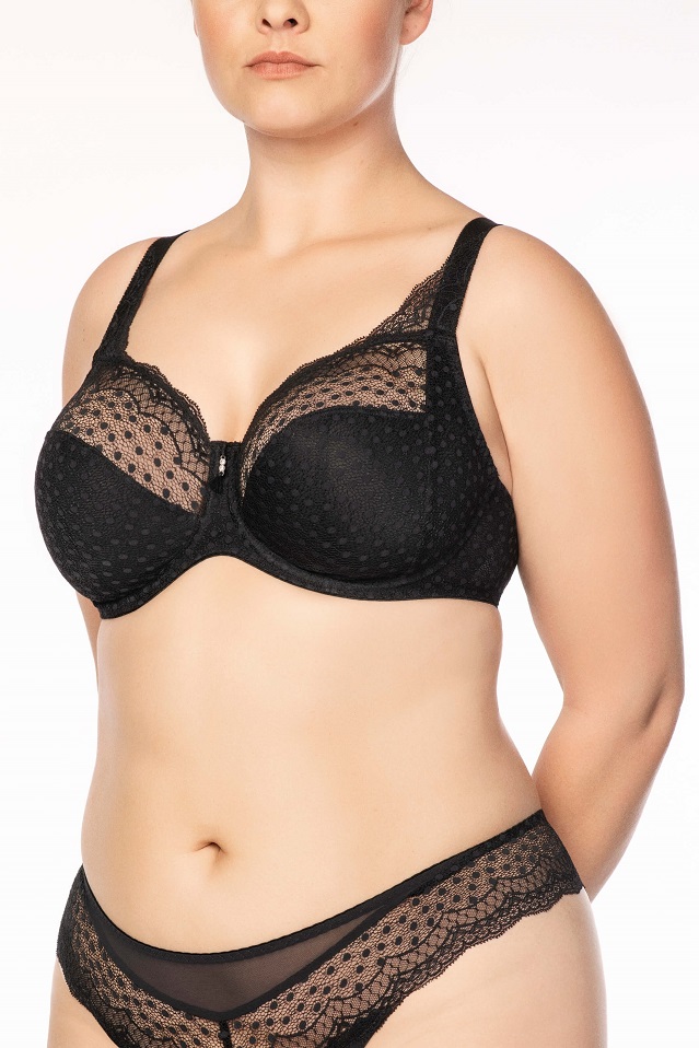 BH mit Bügel Josy in Schwarz von Ulla Lingerie fèminine 6723 Vorderansicht