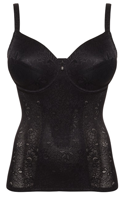 BH Liner, Alice, Schwarz, von ULLA Dessous, Cut Out, Vorderansicht